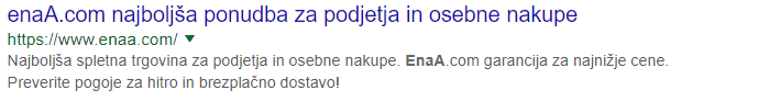 Meta opis z močnimi besedami (power words).