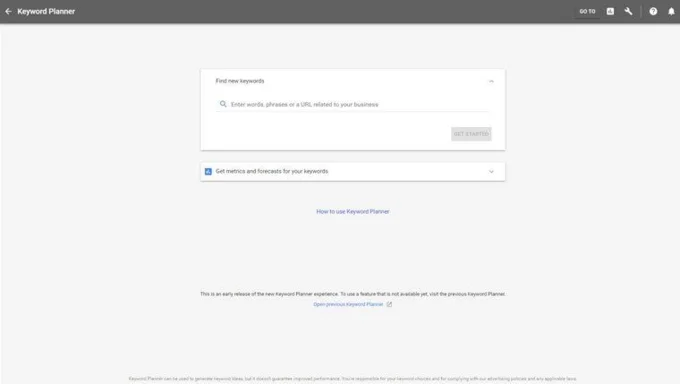 Posodobljeno orodje Google Keyword Planner