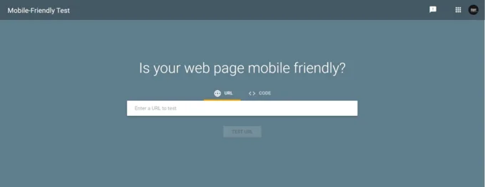 Mobile friendly test 