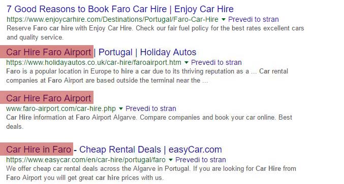 Car hire faro results